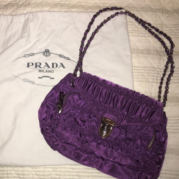 purple prada purse